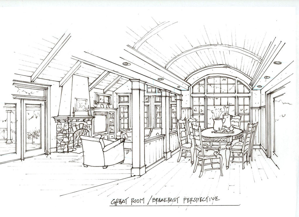 Interior Home Design Concept Drawing — Laine M. Jones Design