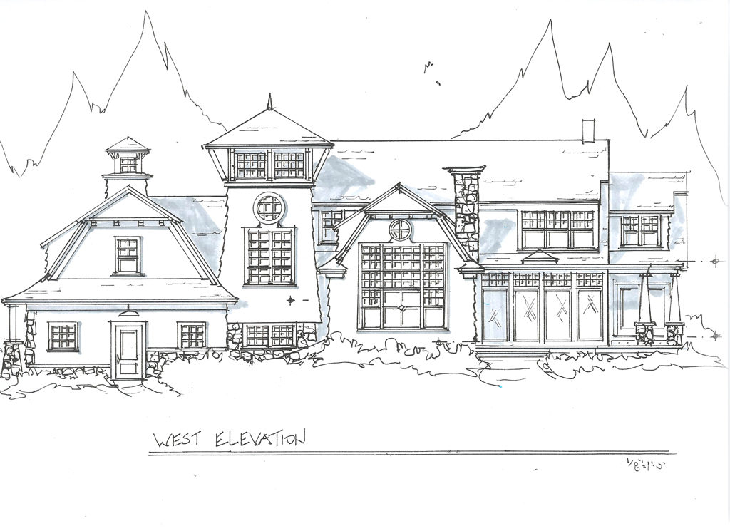 Exterior Home Design — Architect Drawing
