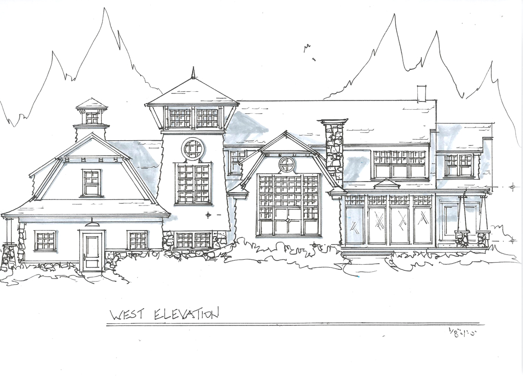 Exterior Home Design — Architect Drawing
