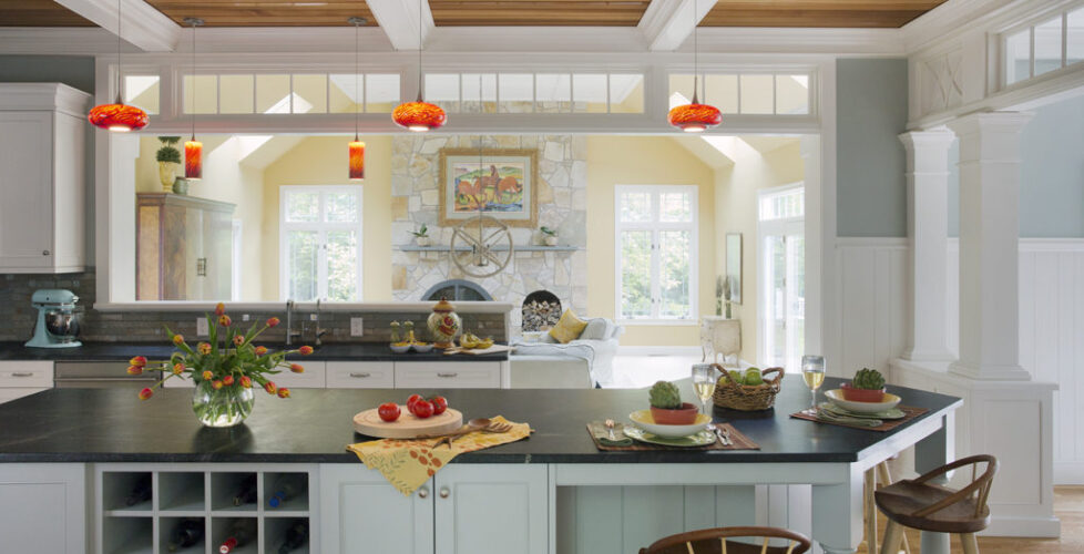 kitchen with wood ceiling