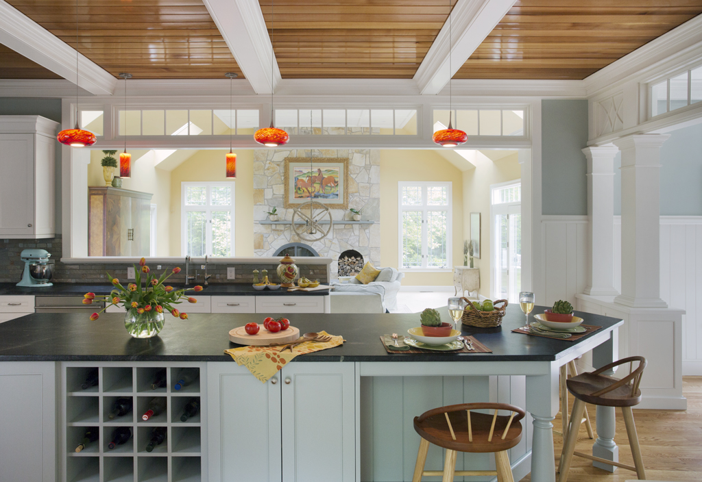 kitchen wood ceiling design