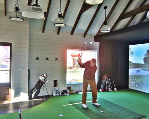 Man Cave Golf House with indoor golf facility