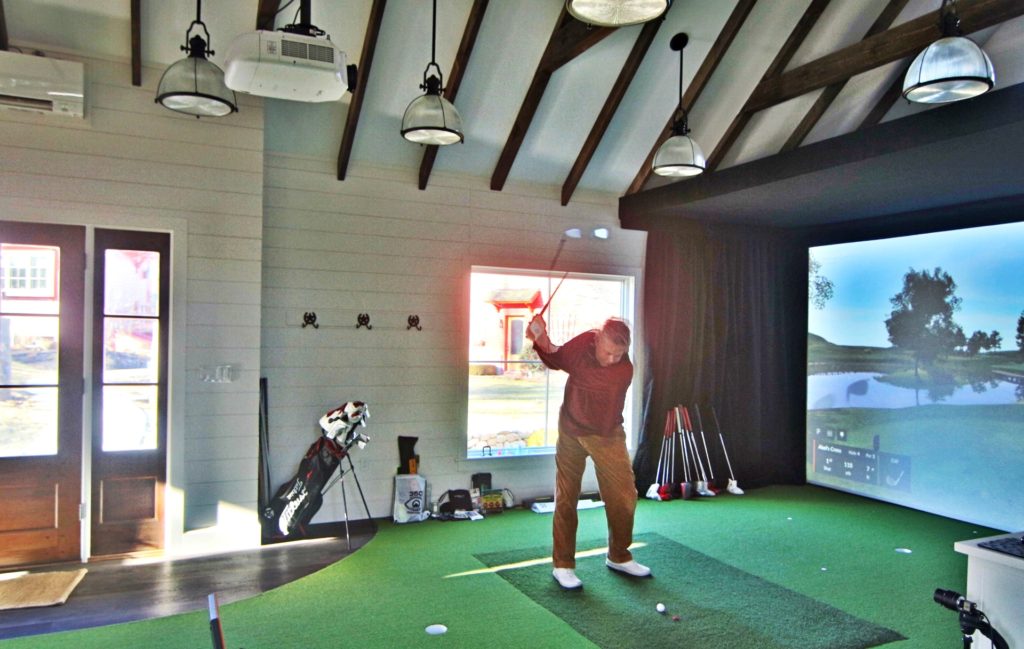 Man Cave Golf House with indoor golf facility
